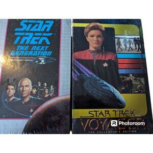 Lot 2 Star Trek VHS Collectors Edition Voyager & Next Generation Sealed Columbia